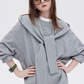 Hooded Long-Sleeve Sweatshirt Dress SHN0007
