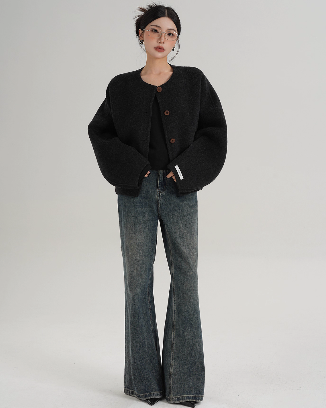 Crew Neck Knit Cardigan SRS0369