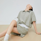 Nylon Half-Zip Short-Sleeve / Mini Skirt FER0231