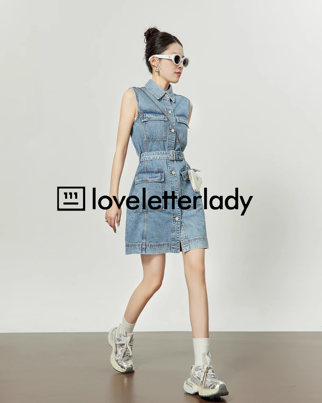 Denim Sleeveless Mini Dress LLA0234