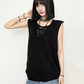 Sheer Crewneck Sleeveless Knit ZRS0071