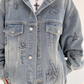 Retro Design Big Denim Jacket YLS0025