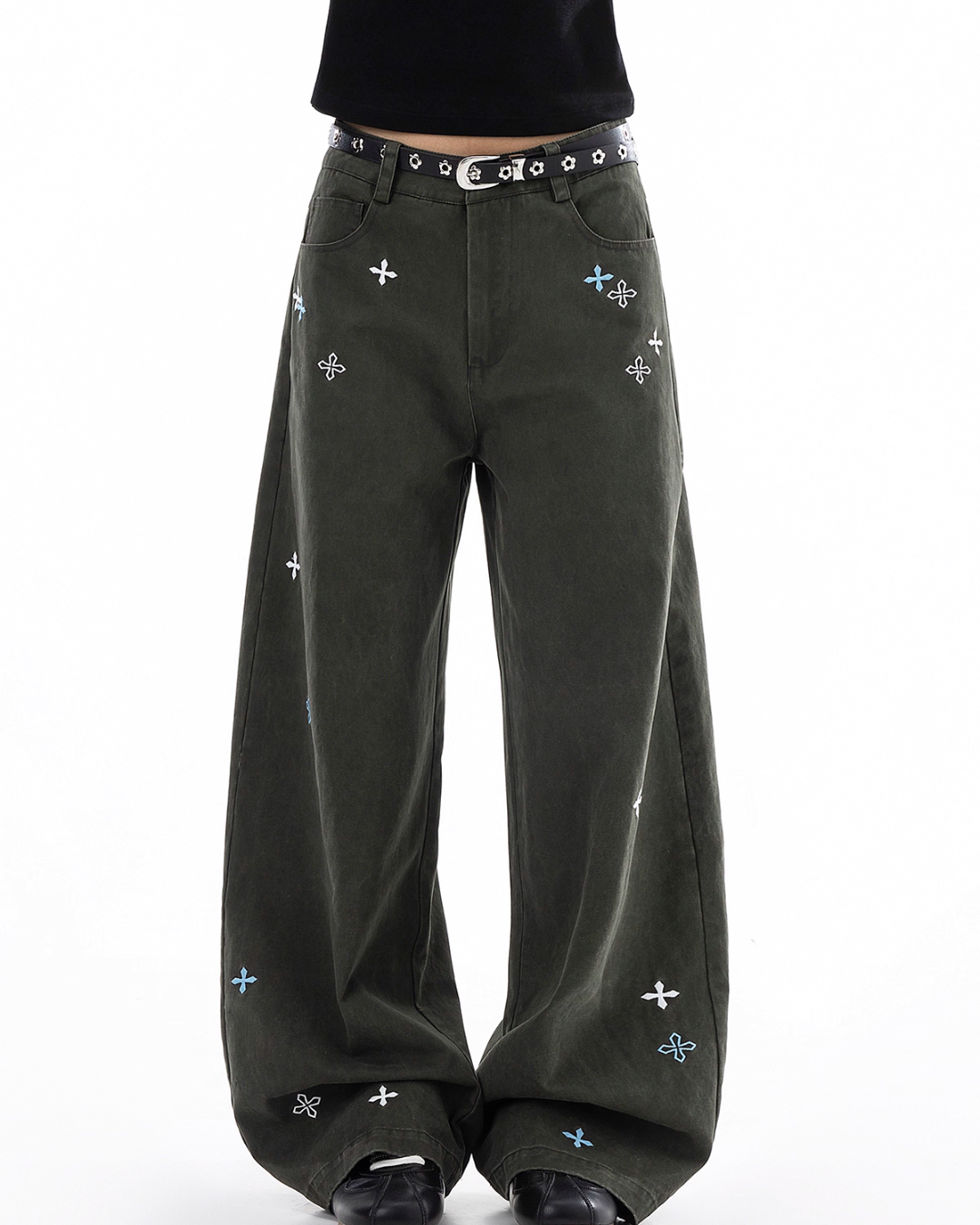 Vintage Embroidered Casual Pants ICM0097