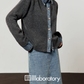 Denim Shirt Docking Knit LLA0561