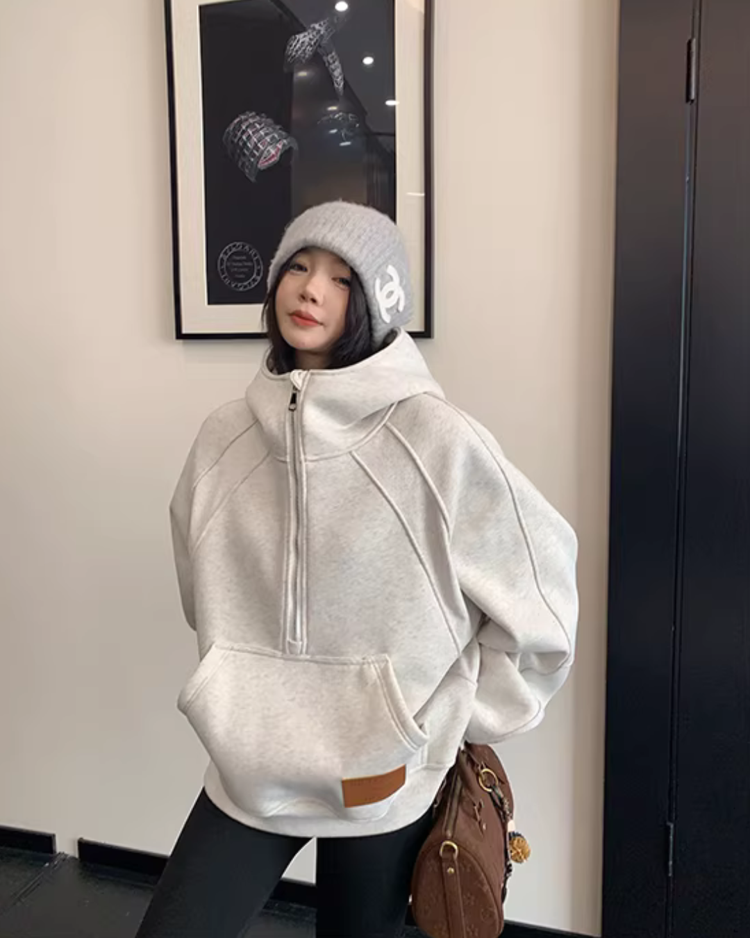 Half-Zip Sweatshirt Hoodie YLS1025