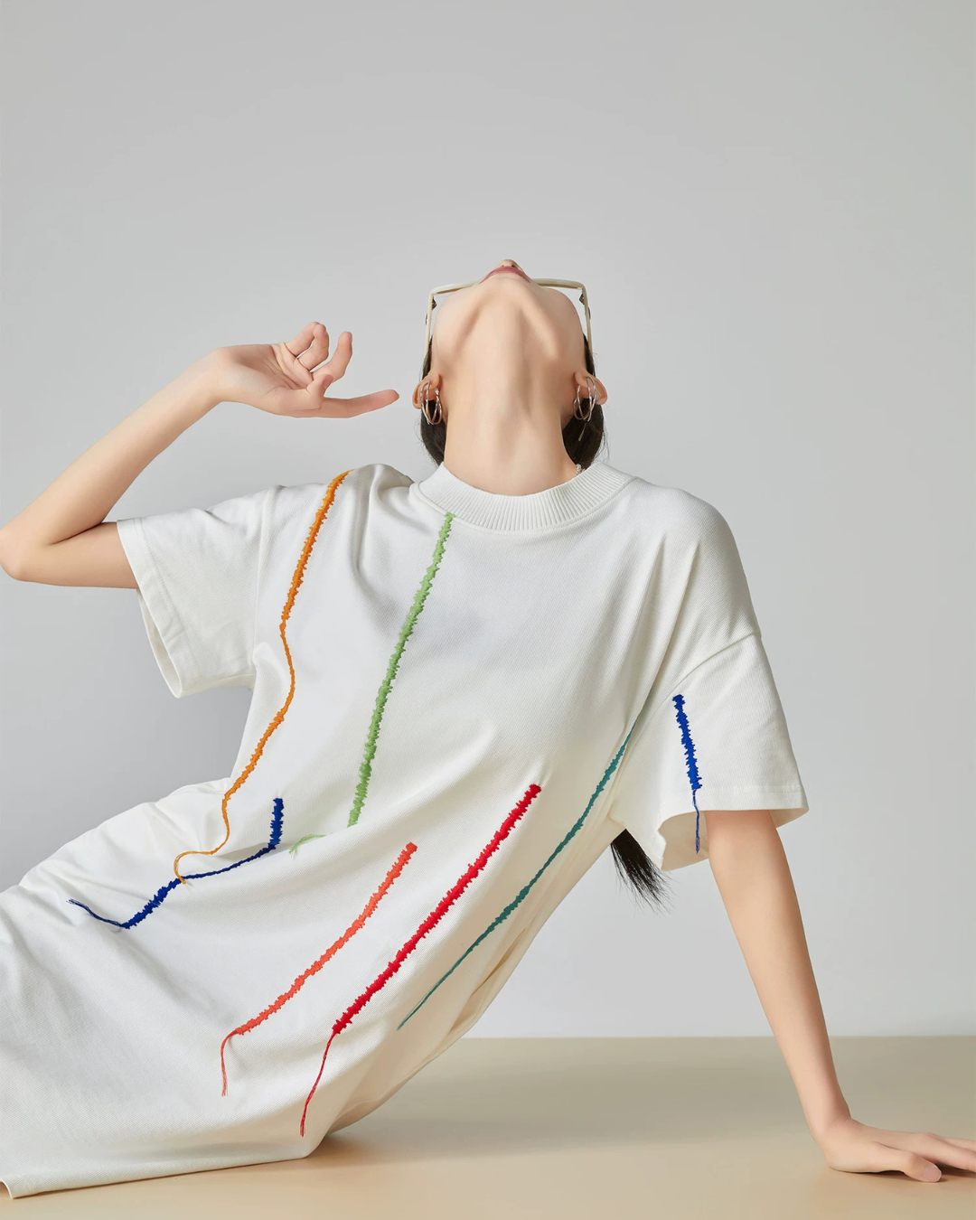 3D Embroidery T-Shirt Dress FER0185
