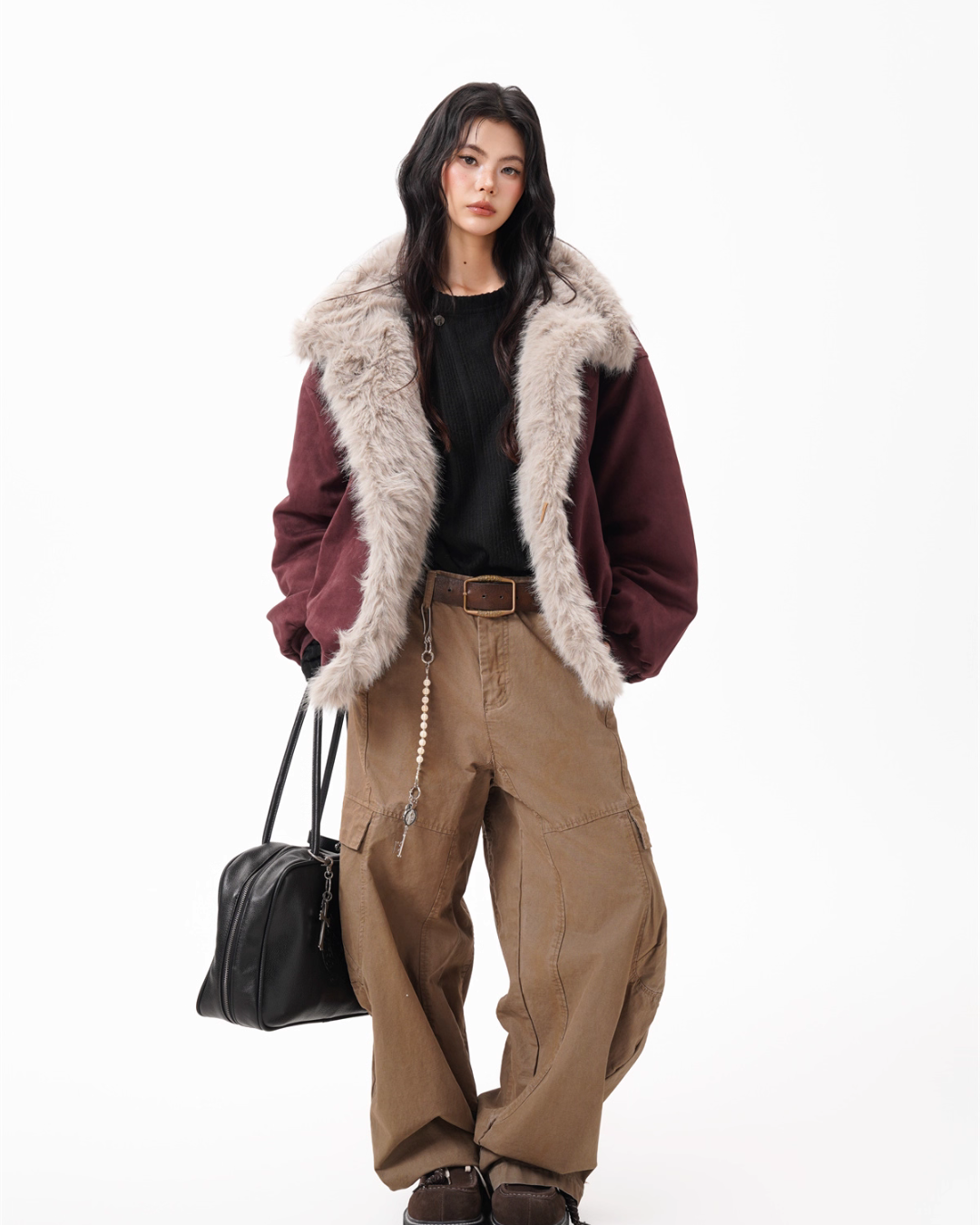 Fur Collar Suede Jacket BWA0002