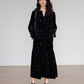 V-Neck Velour Elegant Dress VAS0141