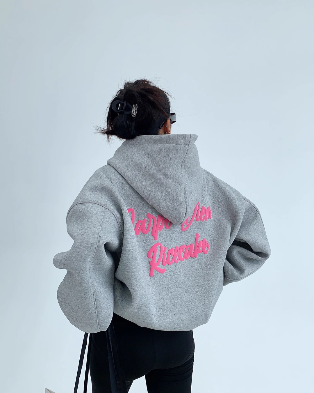 Pink Logo Pullover Hoodie YLS0697