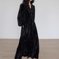 V-Neck Velvet Long Dress VAS0144