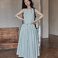 Two Stripe Belt Pastel Dress SMS0014