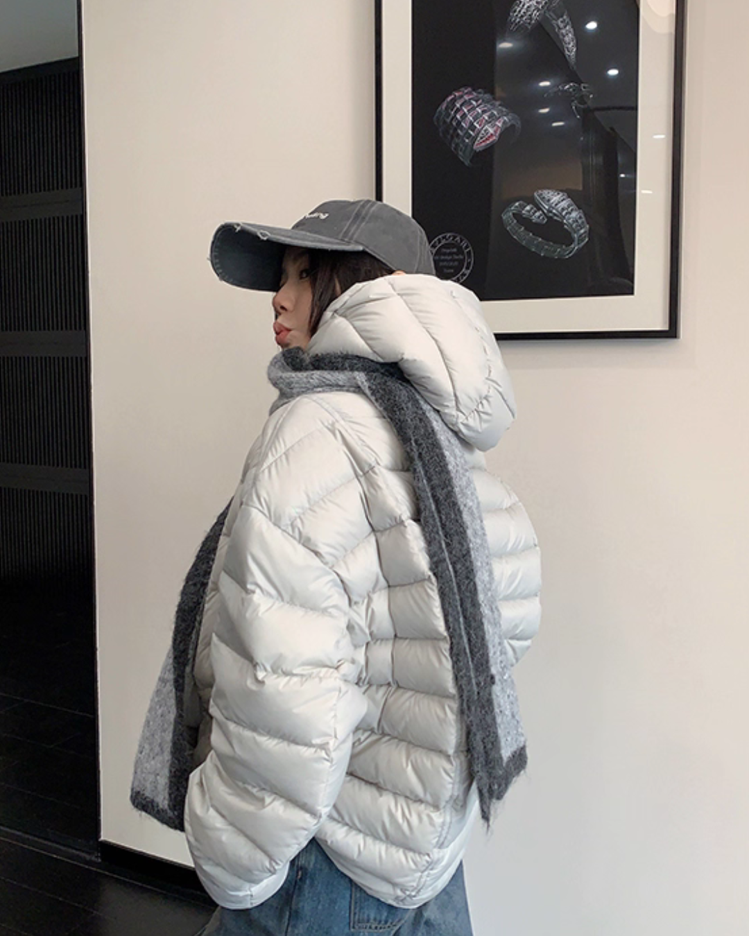 Mid-Length Down Hood Jacket YLS1010