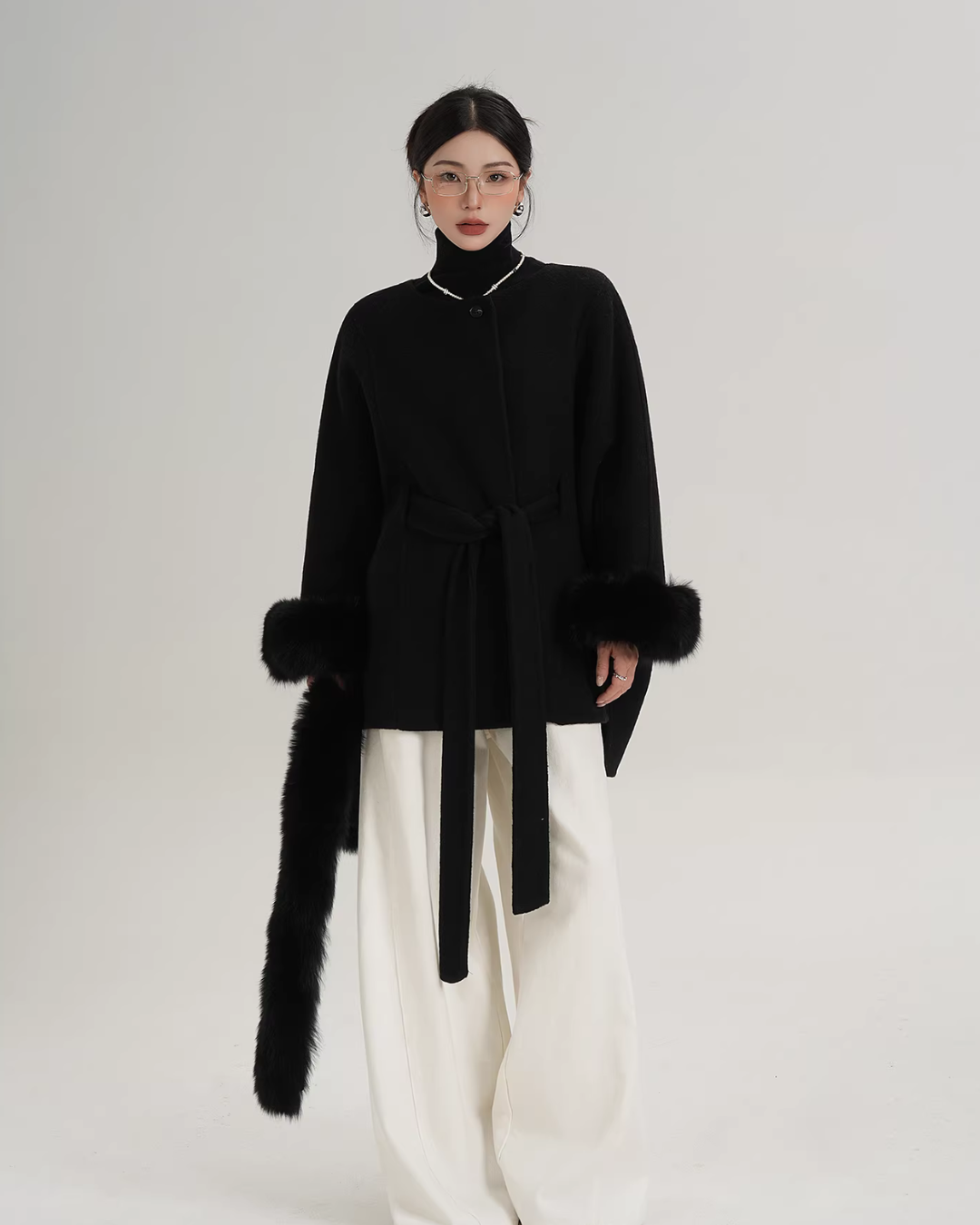 Fur Collar Cape Coat SRS0400