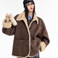 Stand Collar Mouton Coat ICM0106