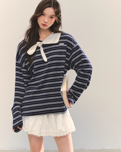 Marine Stripe Long Sleeve Top ASG0069