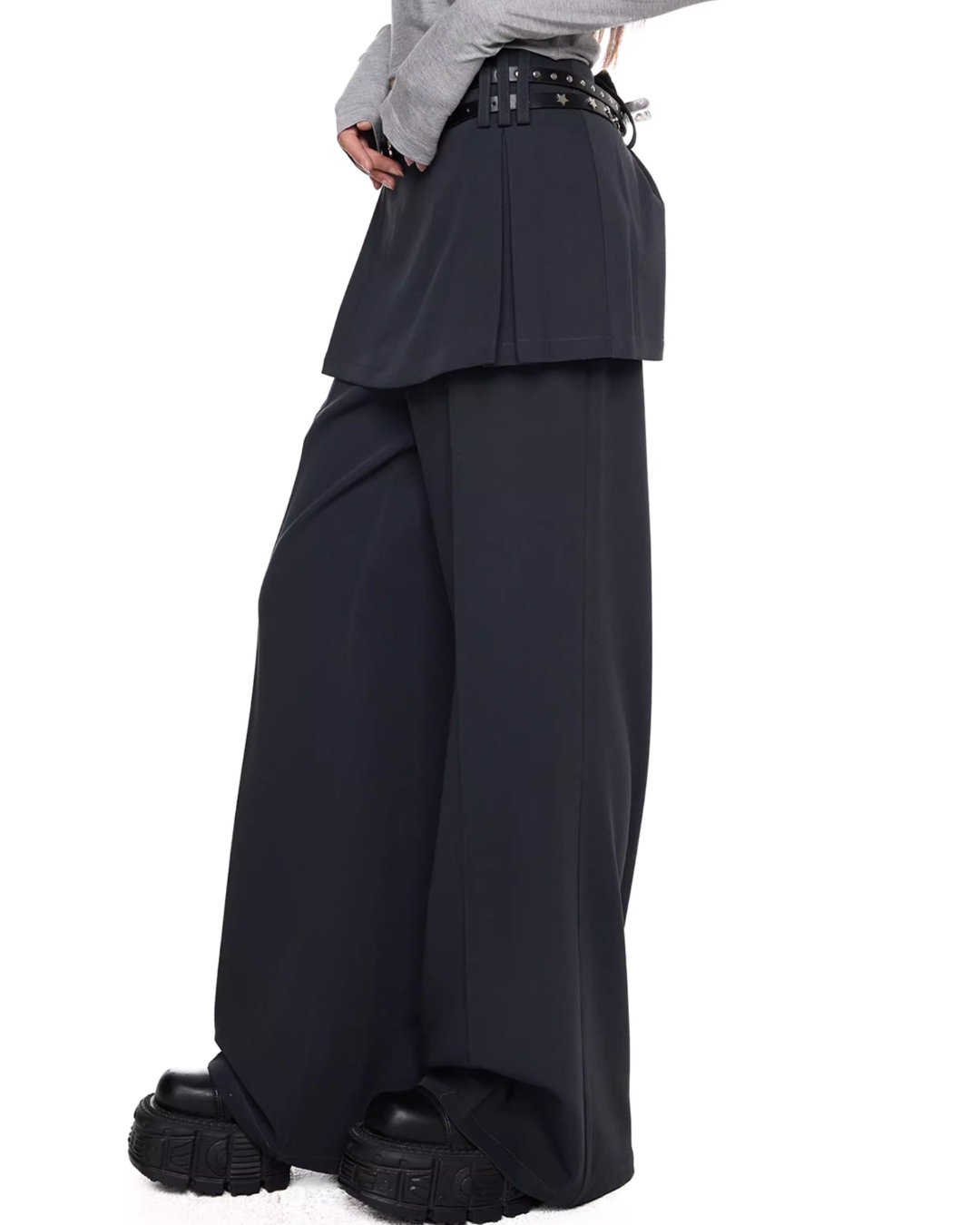 Straight-Leg Skirt-Pants EZK0093
