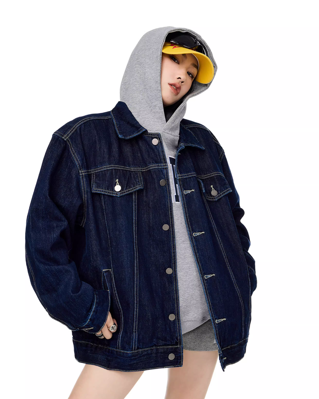 Loose Silhouette Denim Jacket ICM0091