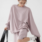 Loose Silhouette Long Sleeve Top / Wide Half Pants ACS0249