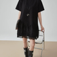Pleated Docking Mini Dress FER0238