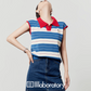 Marine Sleeveless Knit Top / Denim Mini Skirt LLA0505