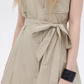 Flap Pocket French Sleeve Shirt Dress SHN0037