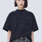 Sequin Mock Neck Short-Sleeve T-Shirt SHN0042