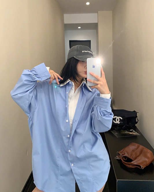 Layered Style Long Sleeve Shirt YLS0902