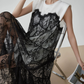 Lace Tulle Docking Sleeveless Dress FER0138