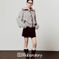 Mixed Color Knit Cardigan/Dark Purple Skirt LLA0580