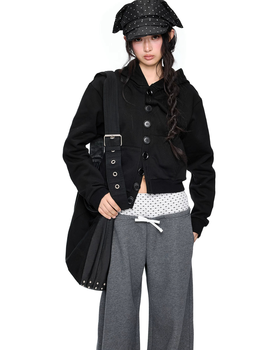 Multi-Button Short Hoodie Cardigan EZK0108