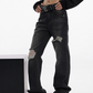 Damaged Straight Denim Pants ACS0069