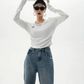 Round Neck Cropped T-Shirt SRS0247