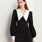 Big Collar Heart Button Dress DPY0072
