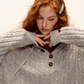 Wool Half-Button Knit Hoodie / Wide Pants ASG0073