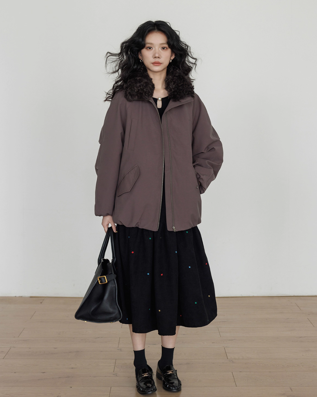 Wool Collar Vintage Jacket VAS0173