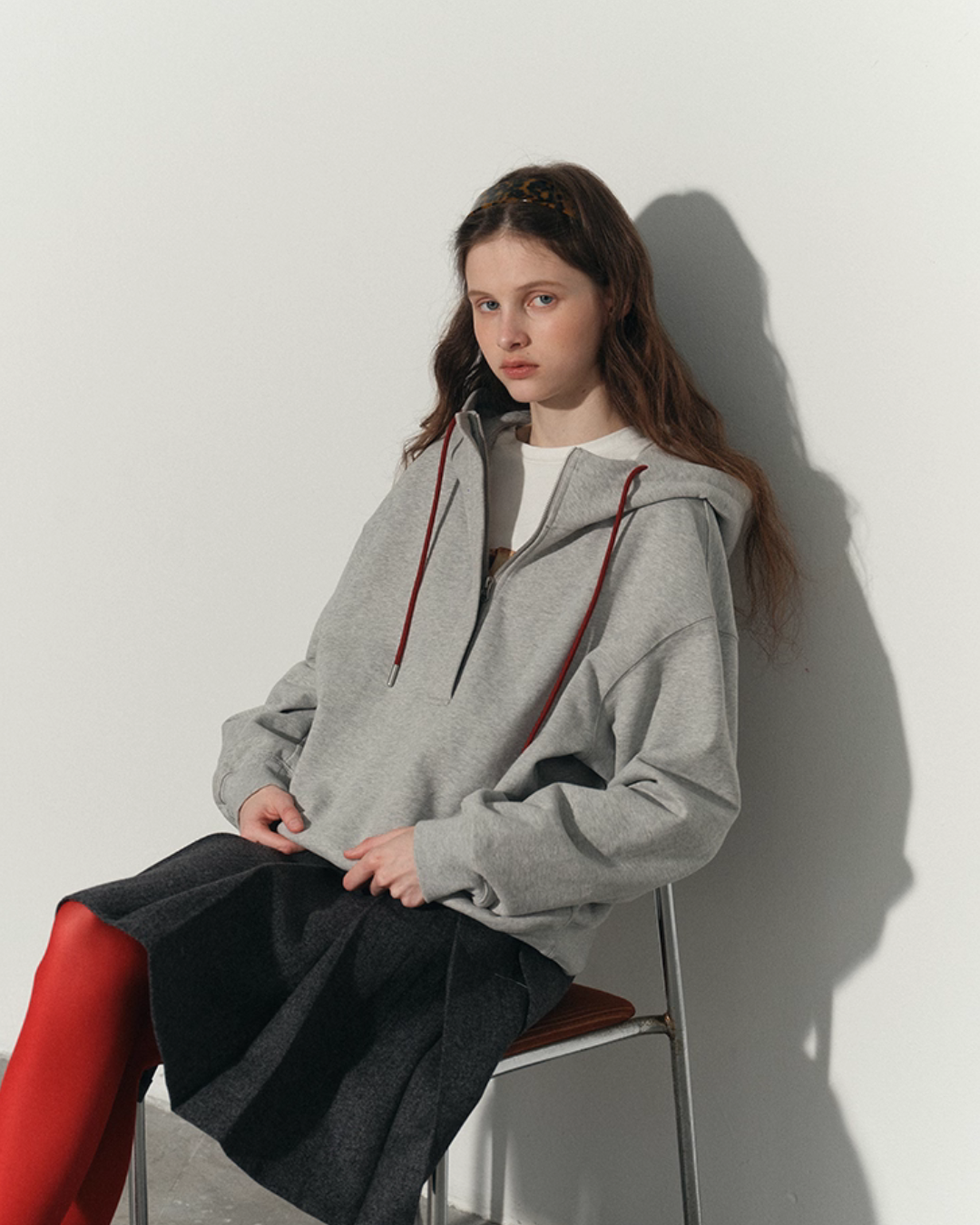 Half-Zip Hood Top RLZ0004