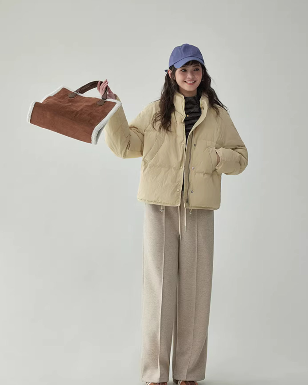 Stand Collar Short Down Jacket AMU0048