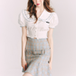 American Retro Ruffle High Waist Skirt GOU0102