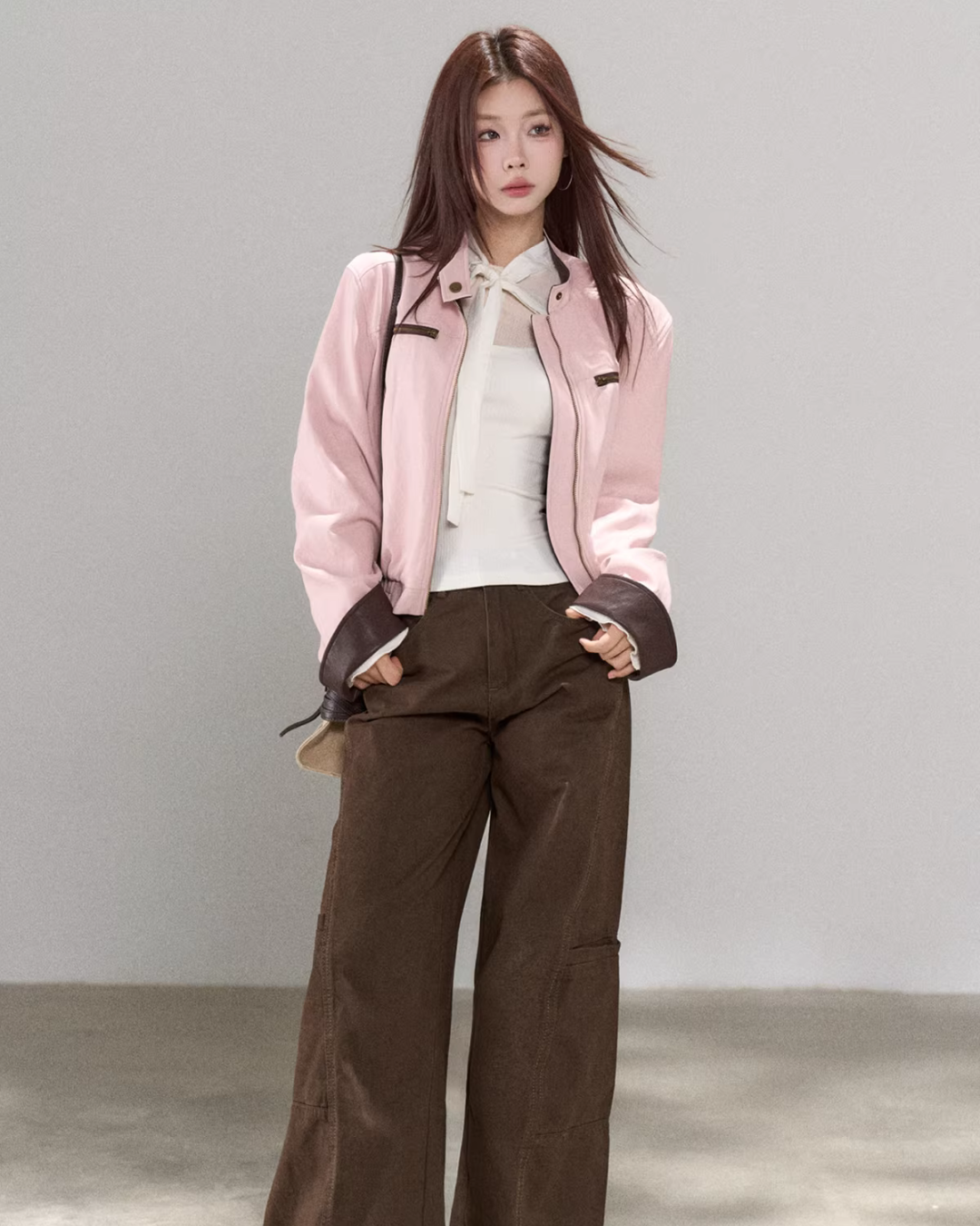 Pink Leather Jacket WDB0016