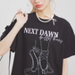 Ballet Shoes Print Loose T-Shirt NXD0006