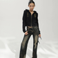 Graffiti Contour Denim Pants ACS0368