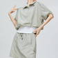 Nylon Half-Zip Short-Sleeve / Mini Skirt FER0231