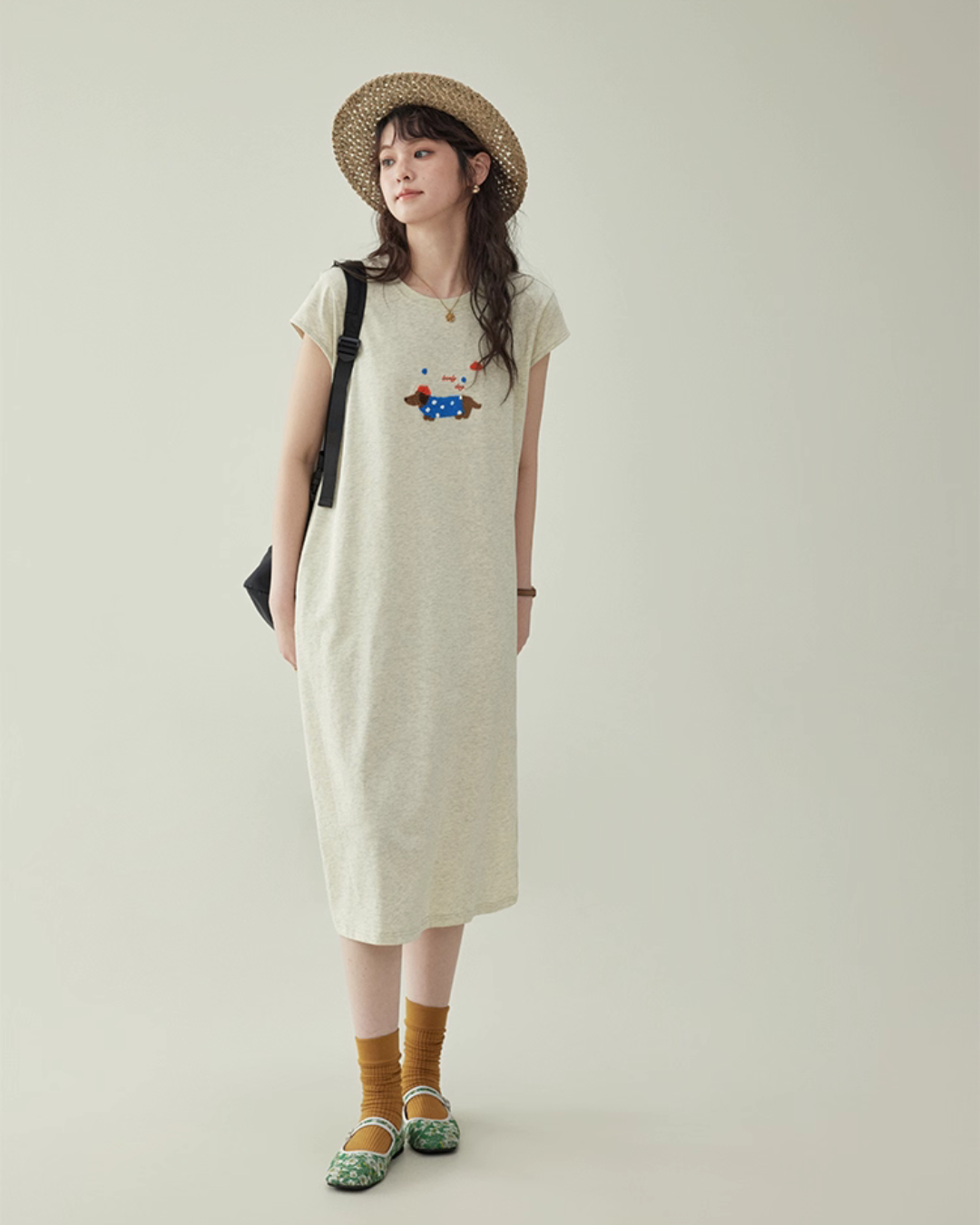 French Sleeve T-Shirt Dress AMU0035