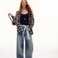 Plaid Hood Loose Shirt ASG0058