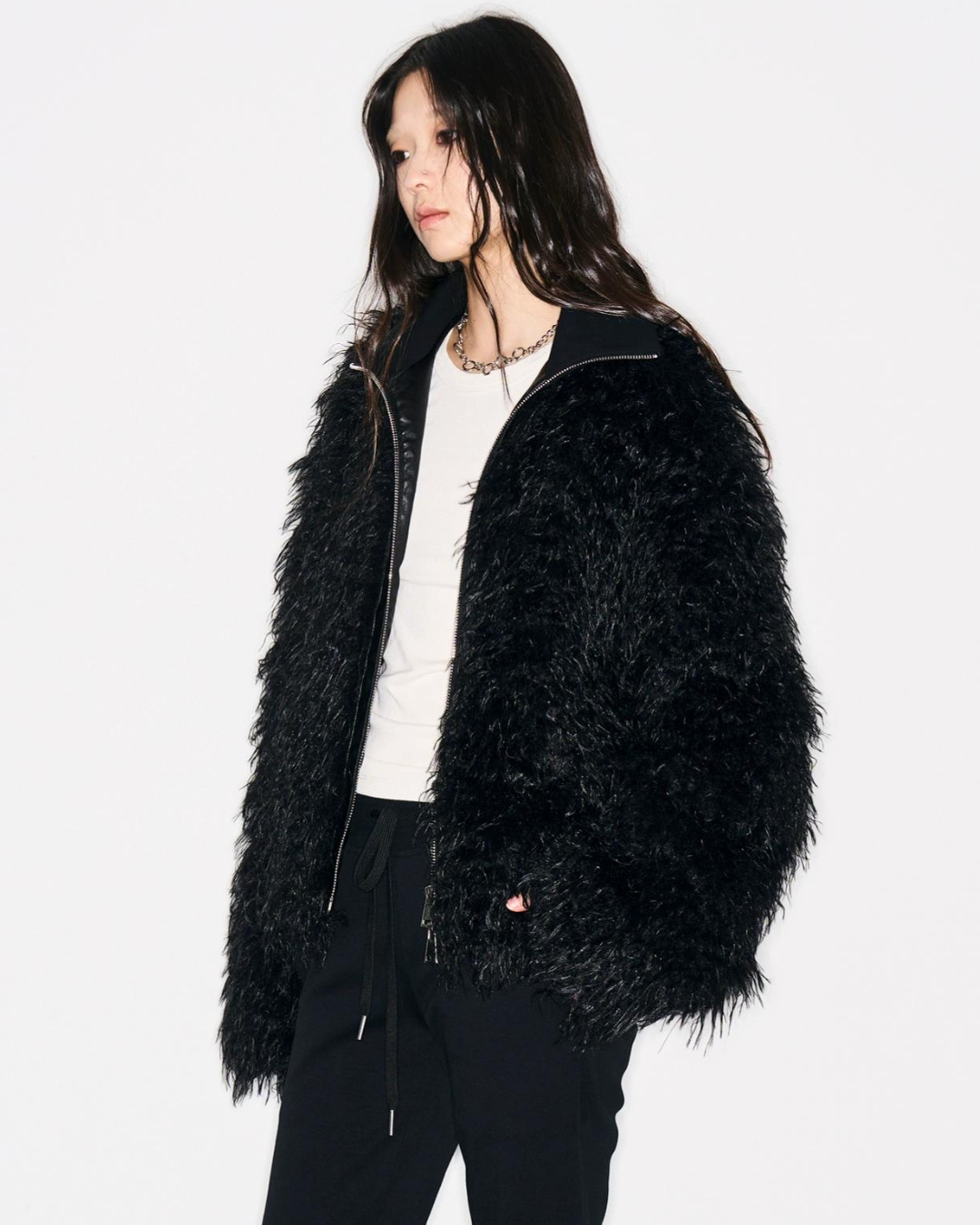 Fur Double Zip Coat TKC0003