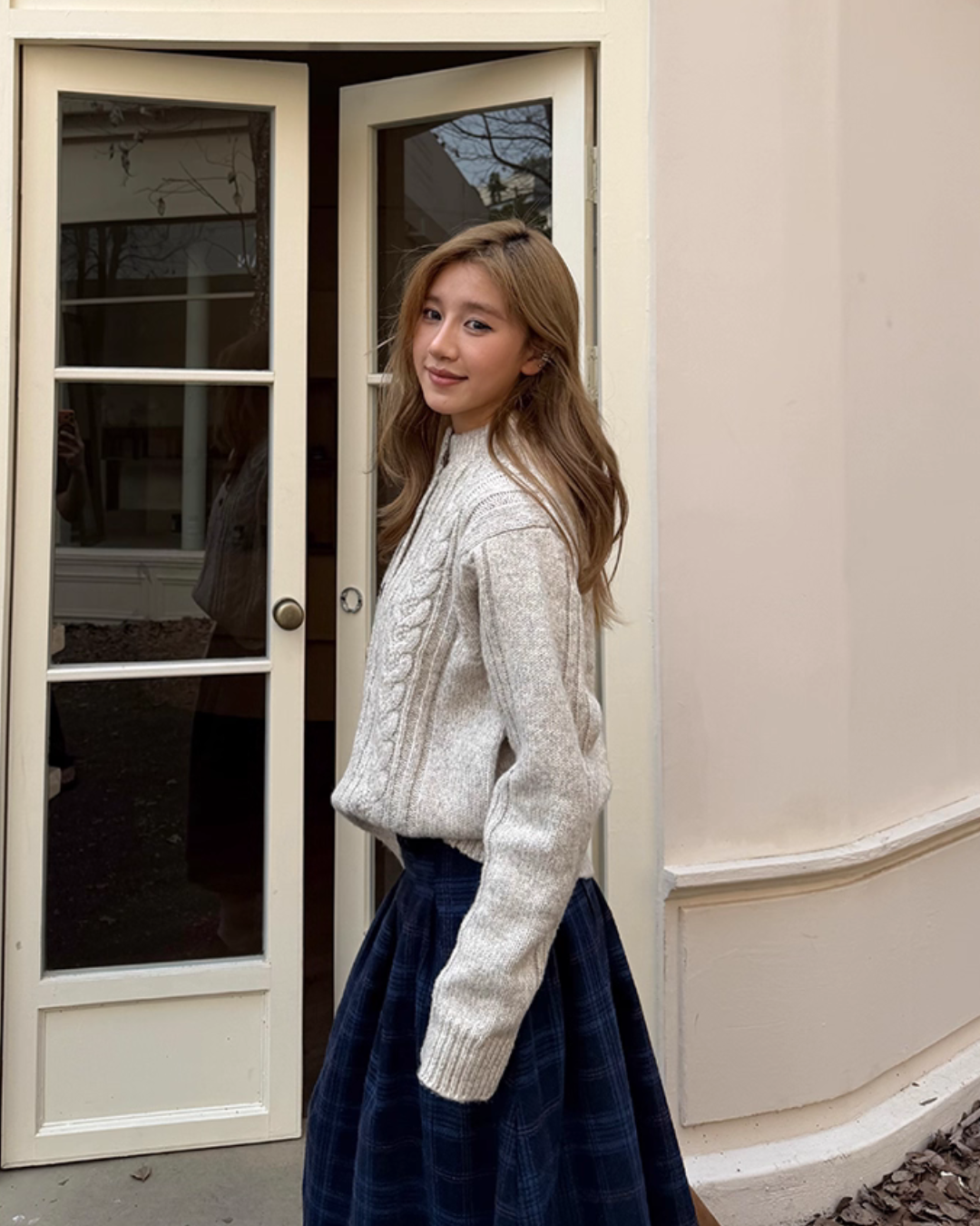 Half-Button Cable Knit CYE0084