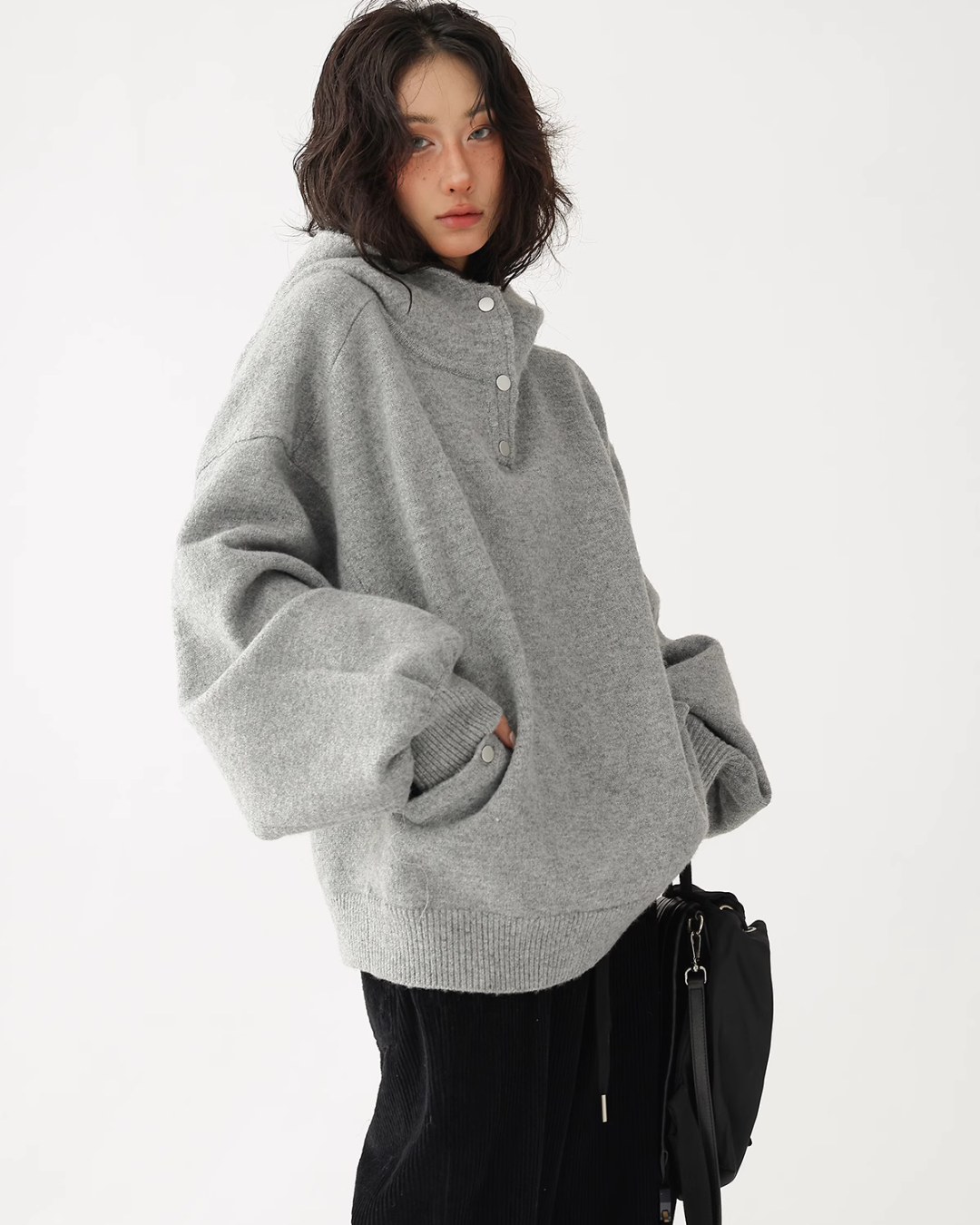 Turtleneck Pullover Hoodie ACS0231