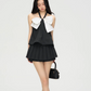 White Ribbon Halterneck Camisole PUC0019