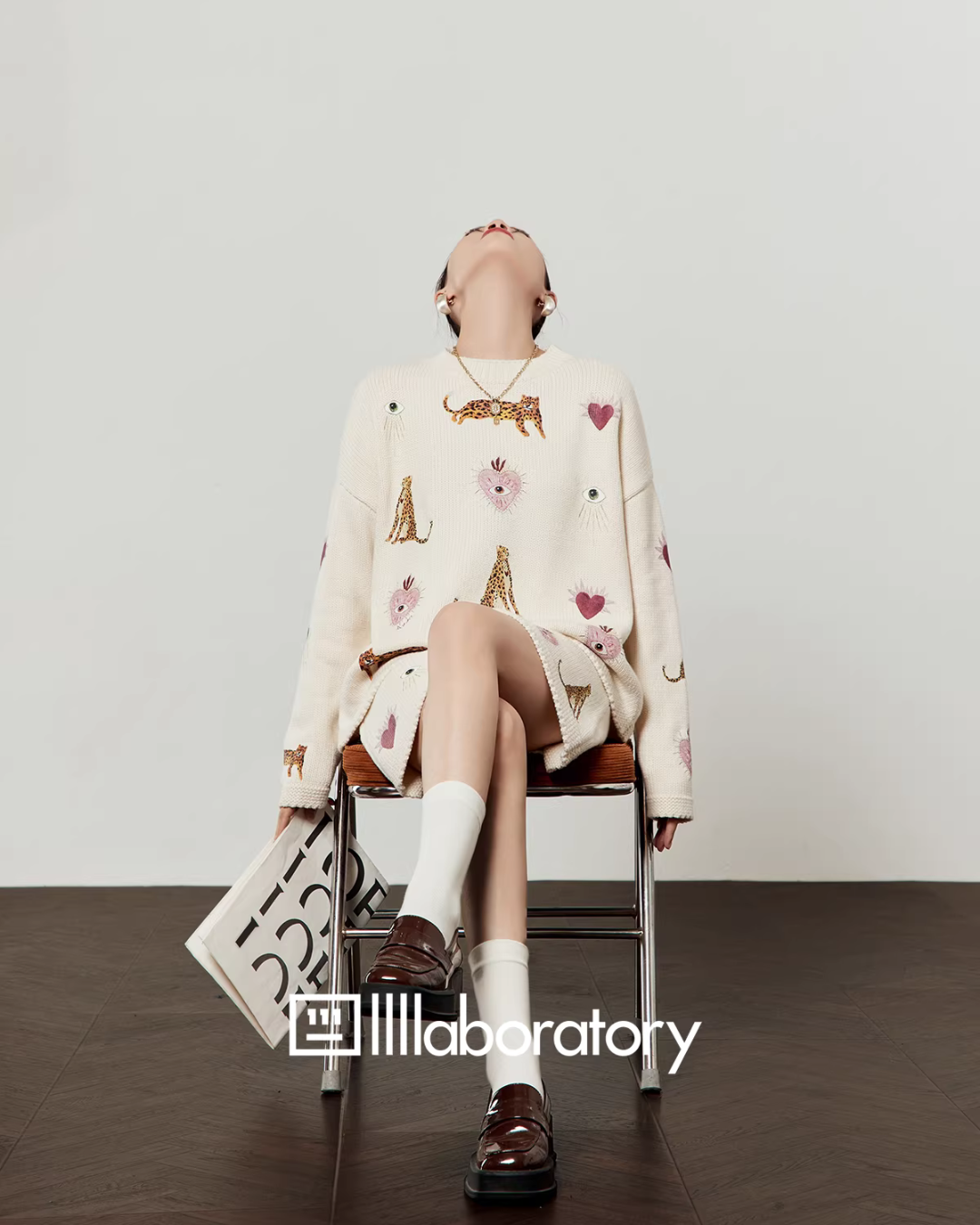 Tiger Heart Patch Knit & Skirt LLA0585