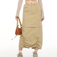 Cargo Drawstring Pocket Maxi Skirt VNY0004